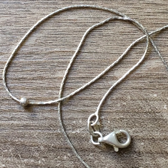 .925 Sterling Silver Stardust Beaded Necklace - Picture 5 of 8